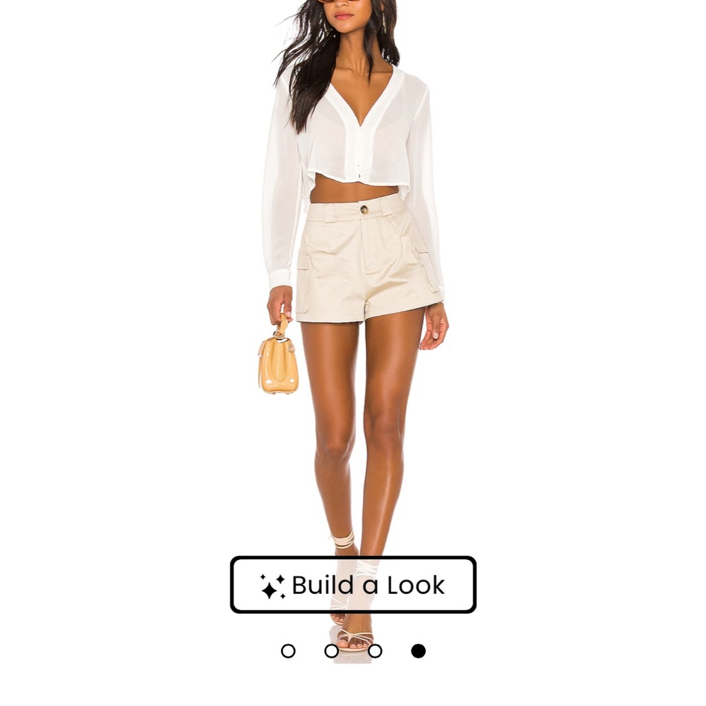 NWOT Superdown Tan Crop Top